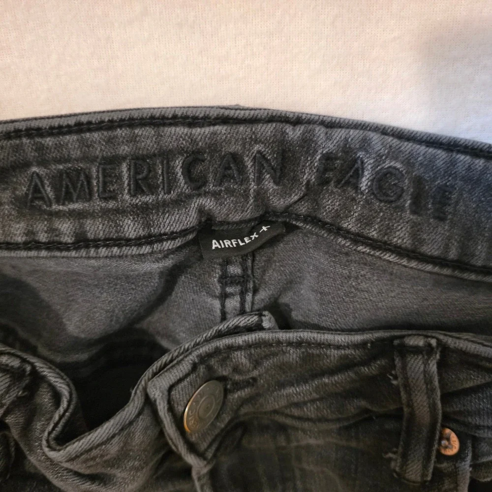 American Eagle Airflex+ Skinny Jeans Men 34x34 (31x30) Black Stretch Denim Pants